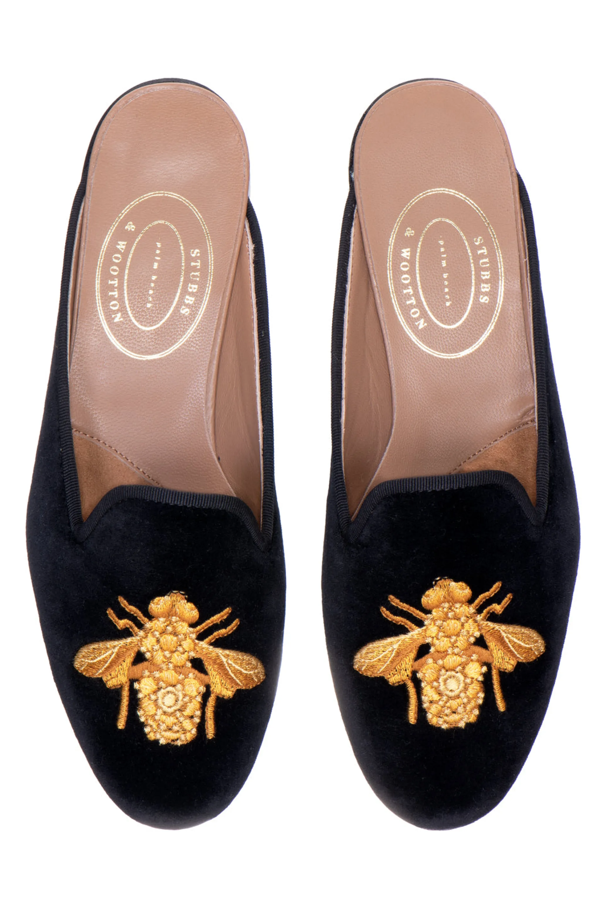 Cheap Bee Noir Velvet Mule (Women) Women Mule