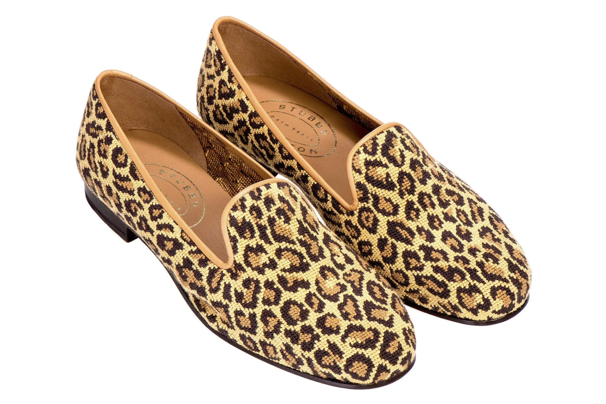 Sale Jane Leopard Needlepoint Slipper (Wide) Slipper